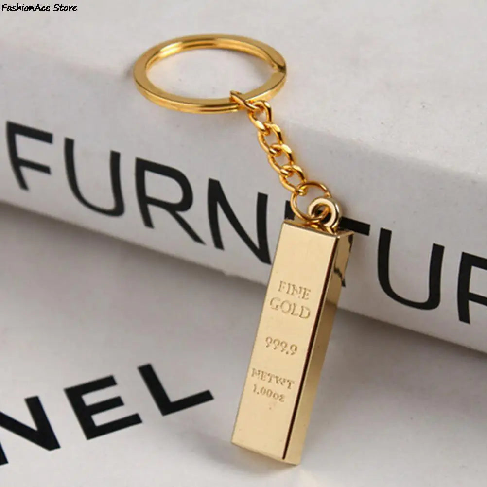 Gold Bar Keychain