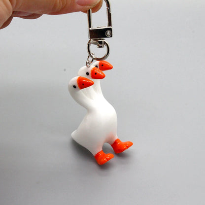 Resin Funny Goose Keychain