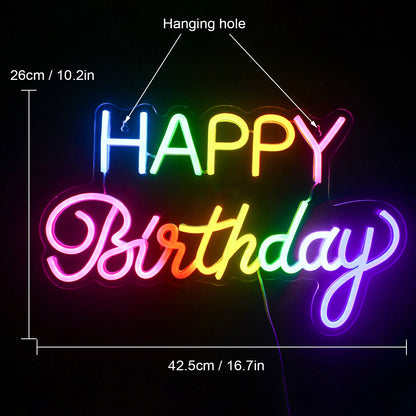 Happy Birth Neon Imitation Sign