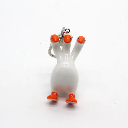 Resin Funny Goose Keychain