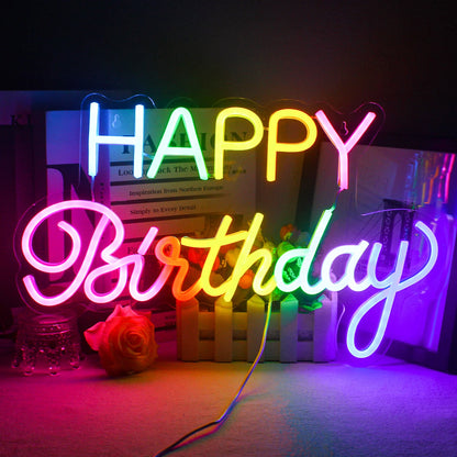 Happy Birth Neon Imitation Sign