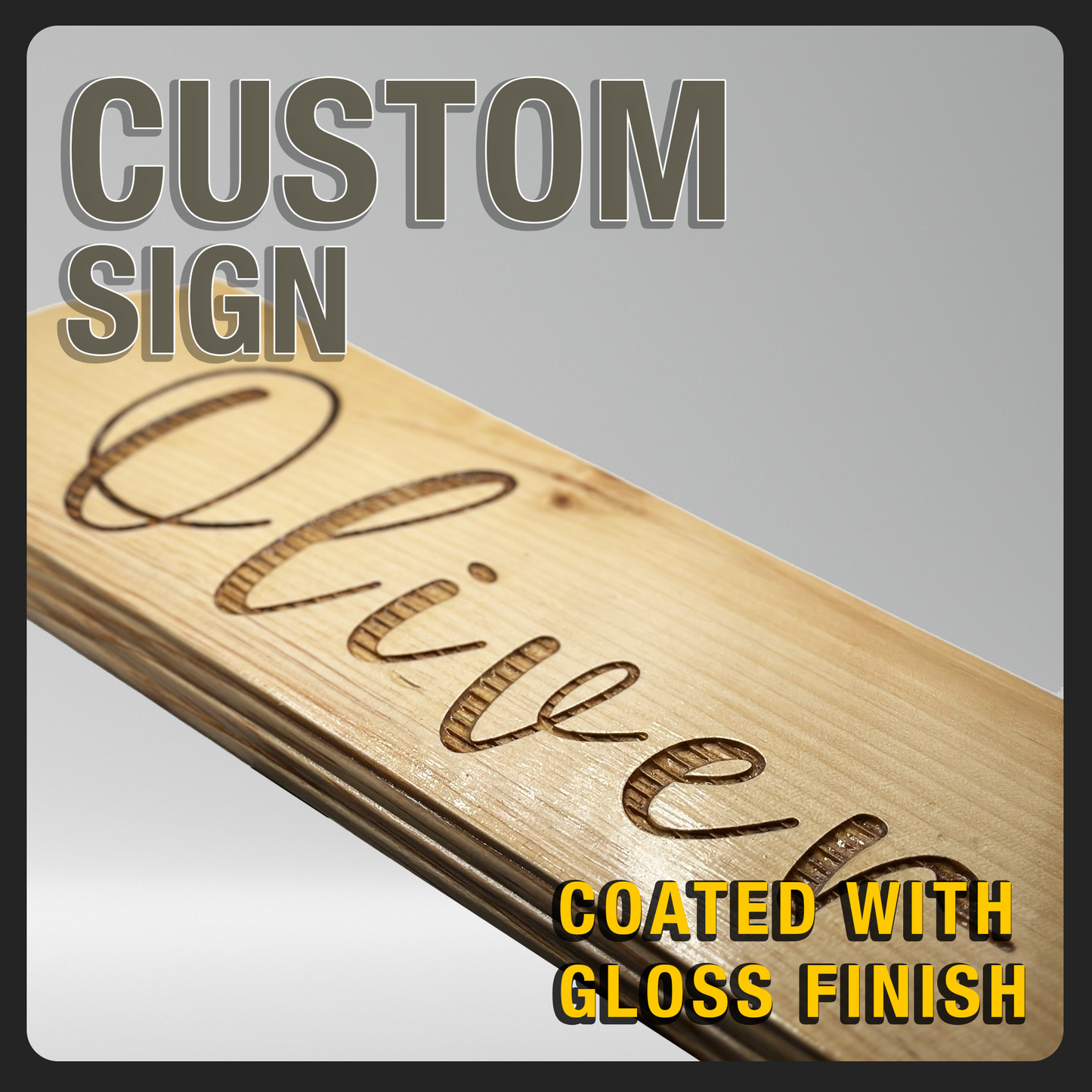 Custom Wood Sign (16'' 5.5")