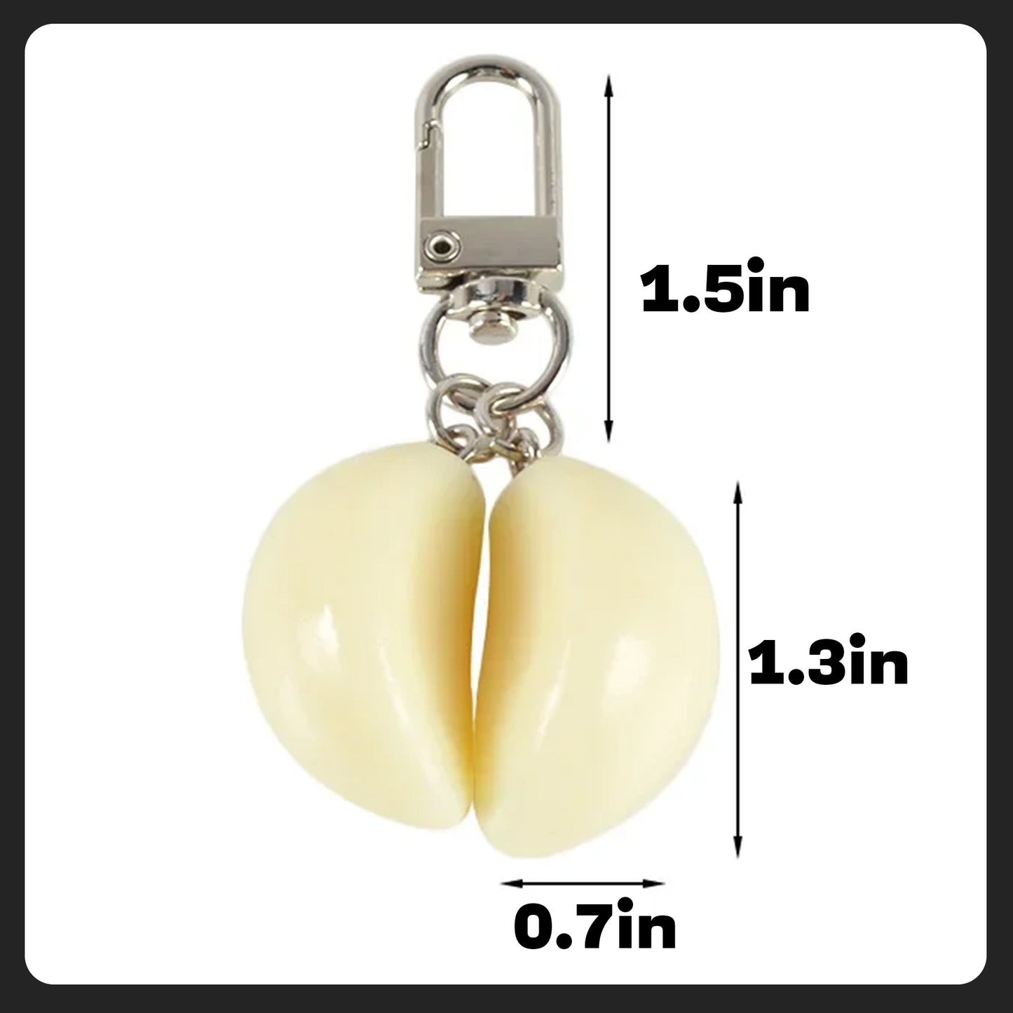 Garlic Pendant Keychain