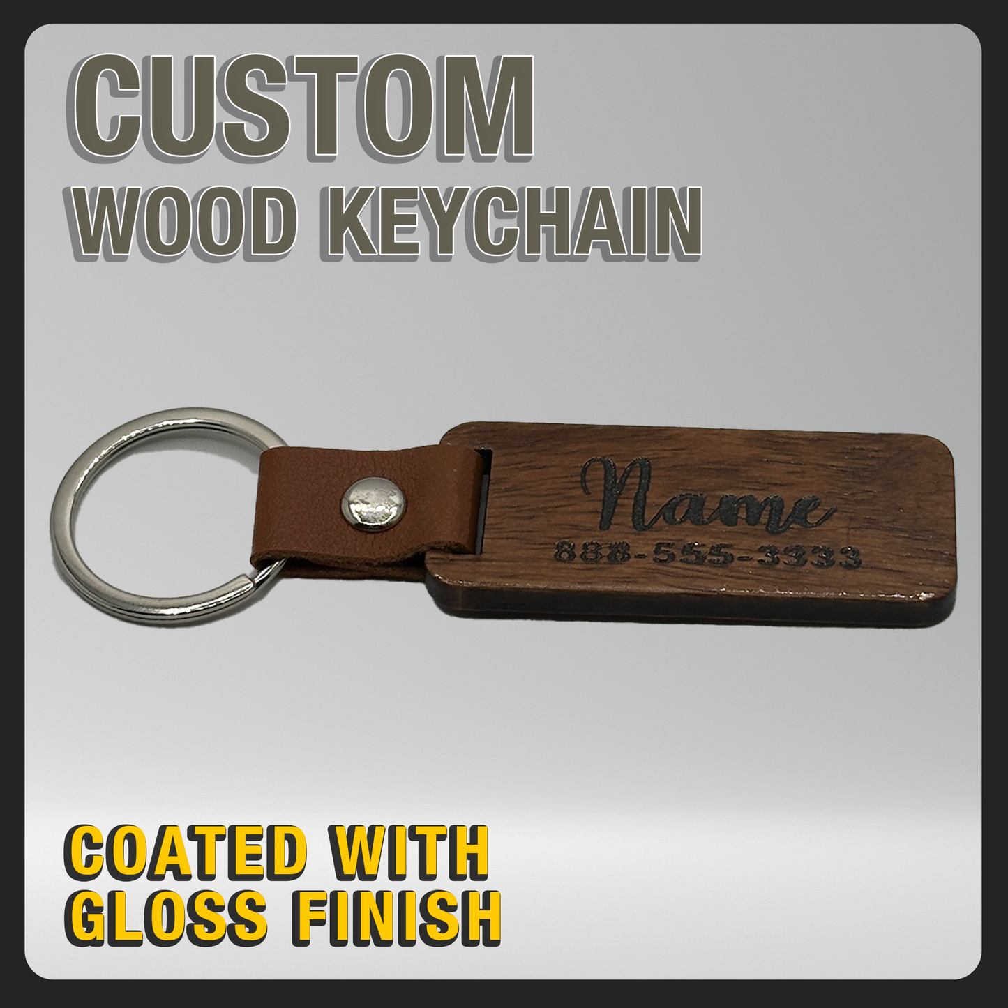 Custom Wood Keychain